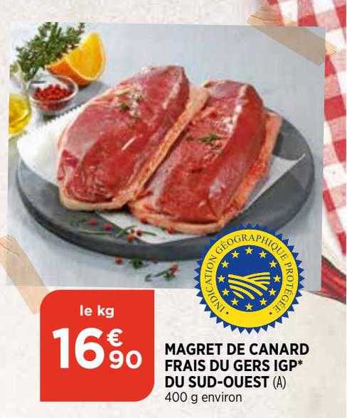 magret de canard frais du gers igp du sud-ouest