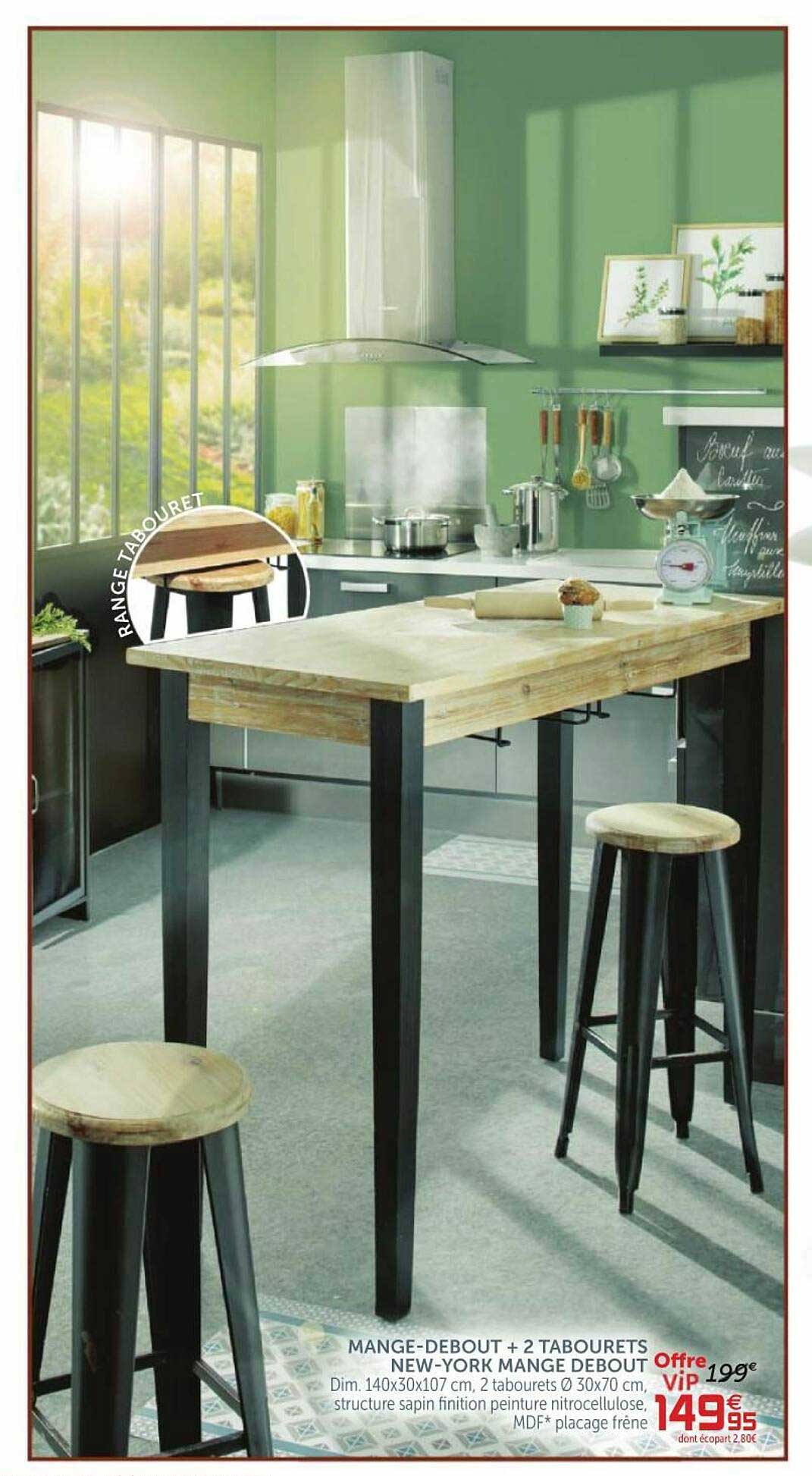 mange-debout + 2 tabourets new-york mange debout