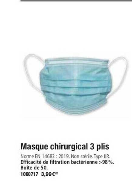 masque chirurgical 3 pils
