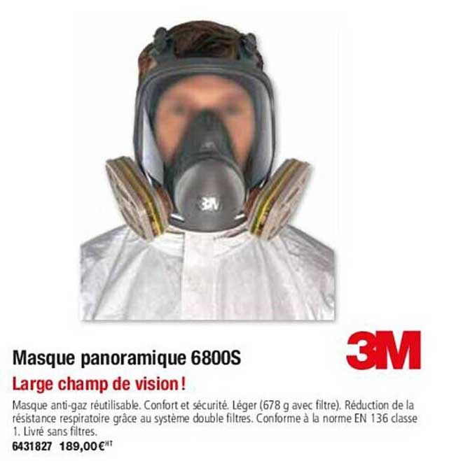 masque panoramiques 6800s 3m