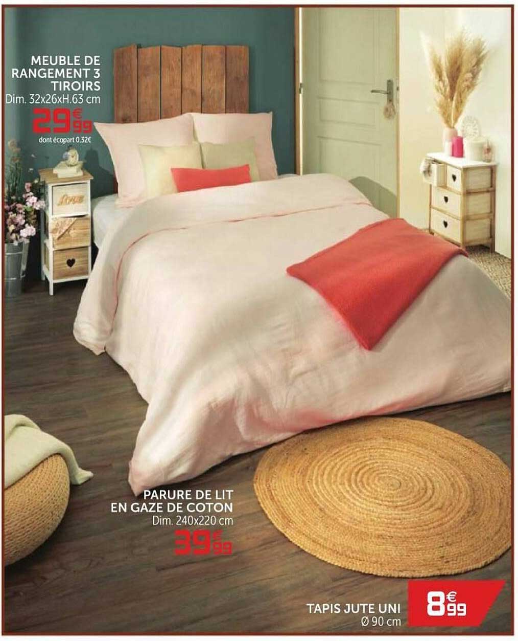 meuble de rangement 3 tiroirs parure de lit en gaze de coton