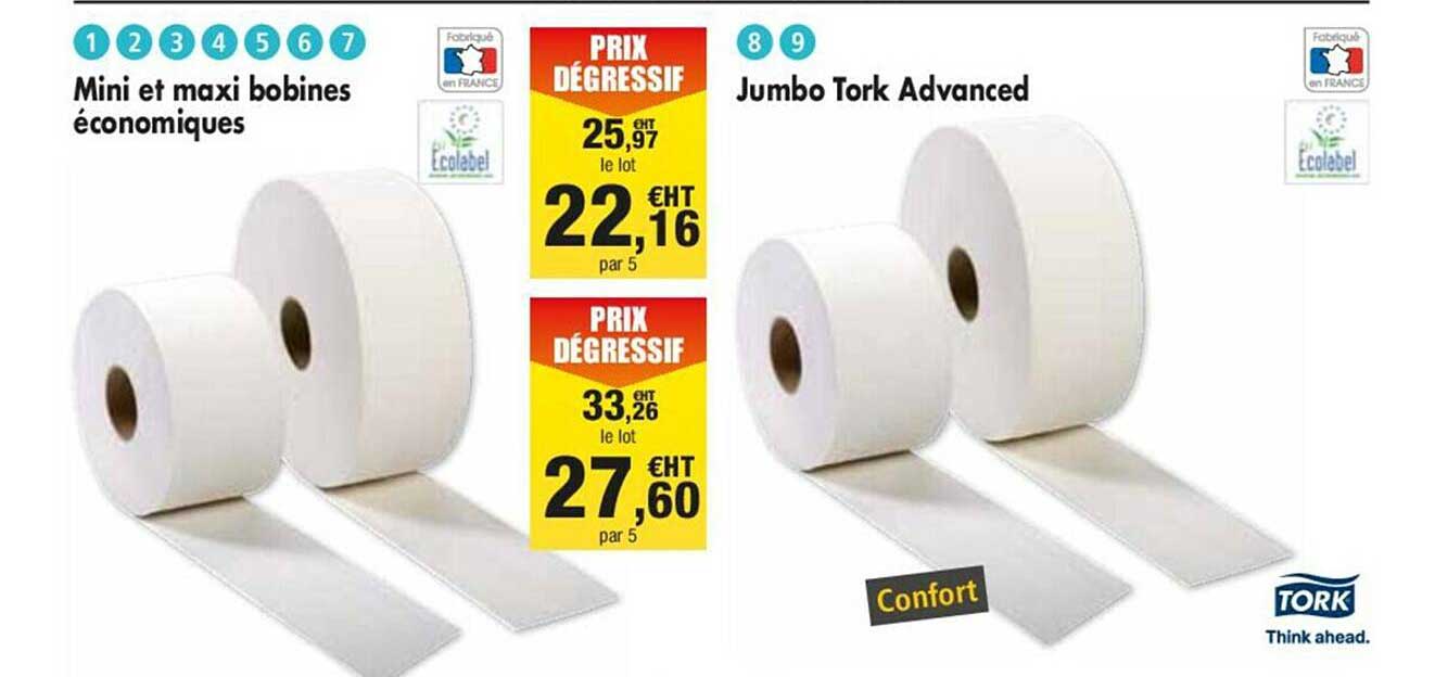 mini et maxi bobines économiques jumbo tork advanced