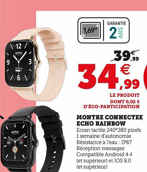 montre connectée echo rainbow