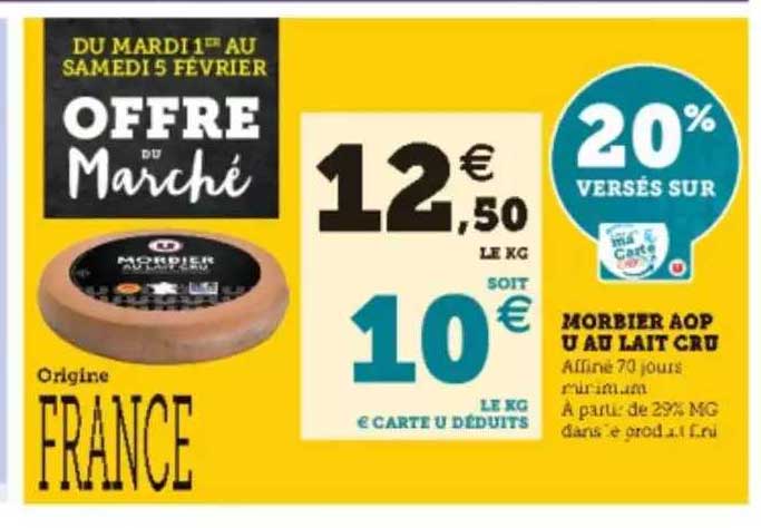 Morbier Aop U Au Lait Cru