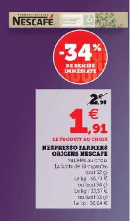 nespresso farmers origins nescafe