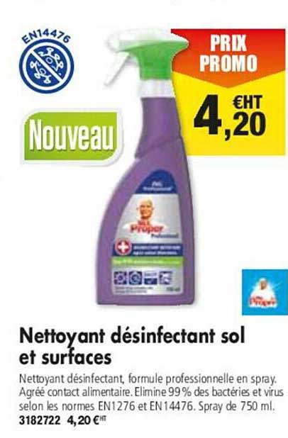 nettoyant désinfectant sol et surfaces mr propre