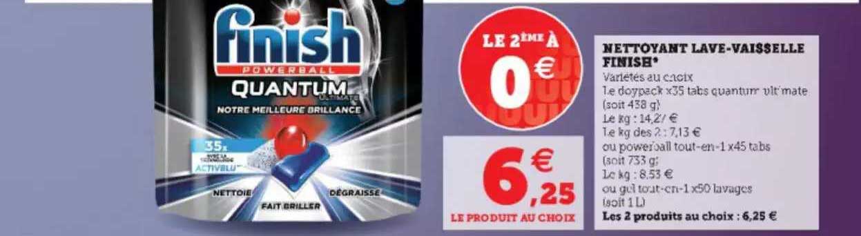 nettoyant lave-vaisselle finish