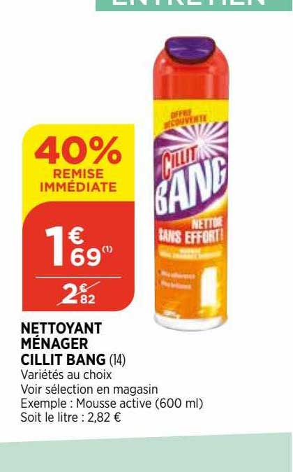 nettoyant ménager cillit bang