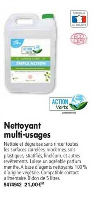 nettoyant multi-usages action verte