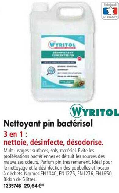 Nettoyant Pin Bactérisol Wyritol
