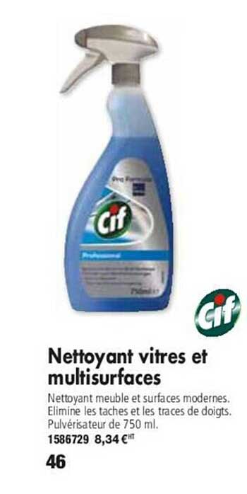 nettoyant vitres et multisurfaces cif