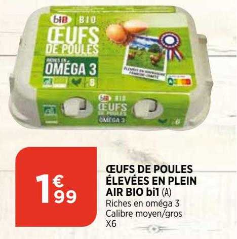 œufs de poules élevées en plein air bio bi1