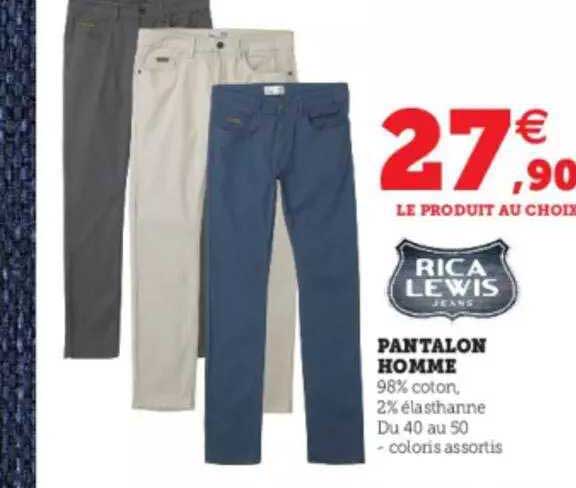 pantalon homme rica lewis