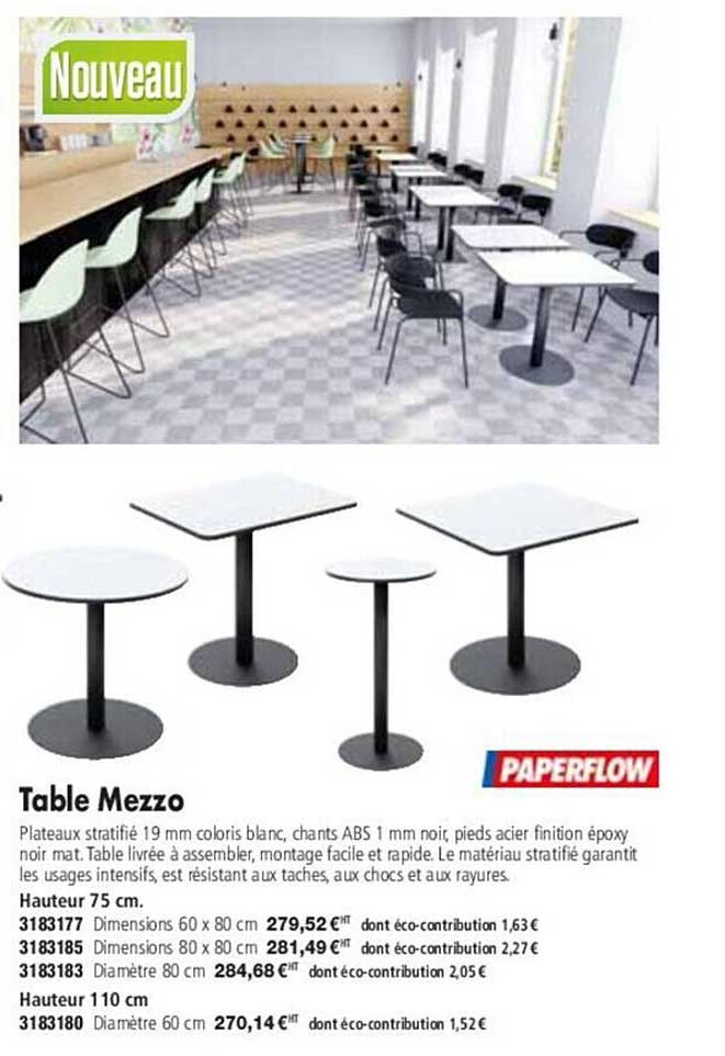 paperflow table mezzo