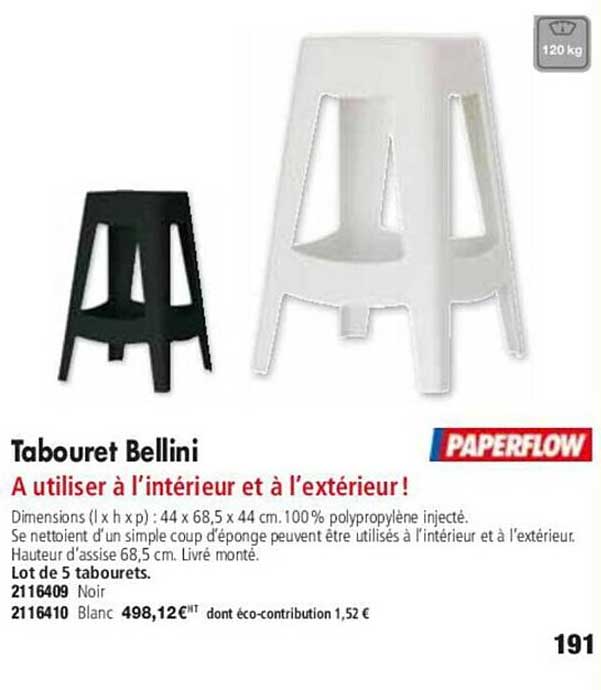 paperflow tabouret bellini