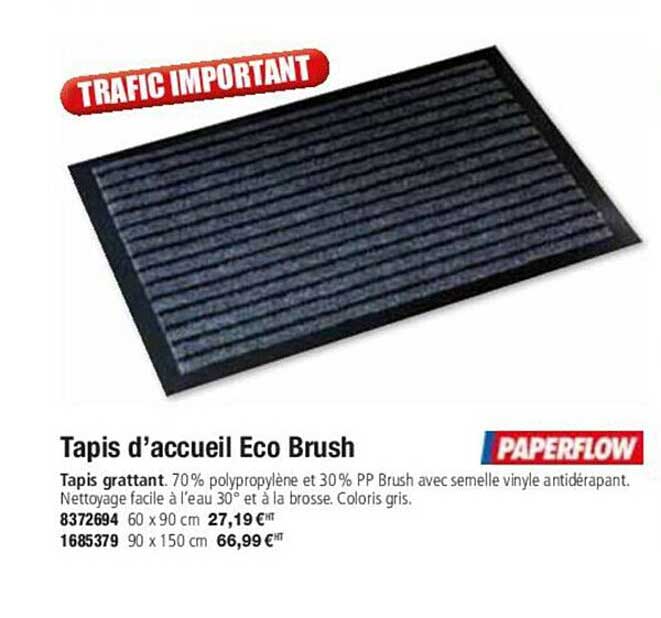 paperflow tapis d'accueil eco brush