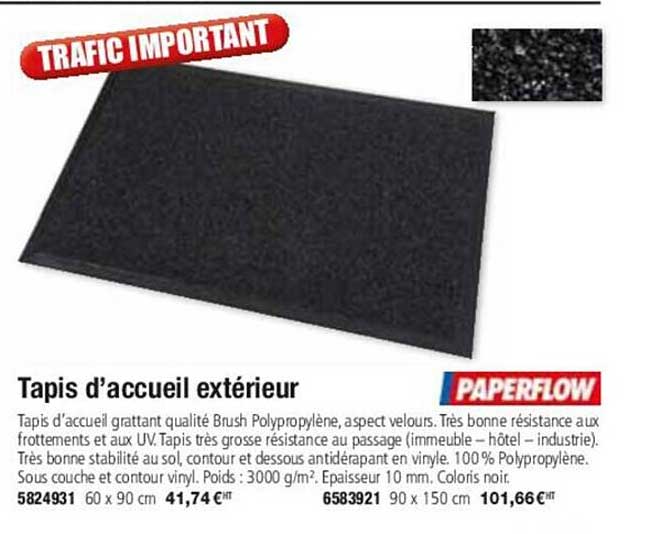 paperflow tapis d'accueil extérieur