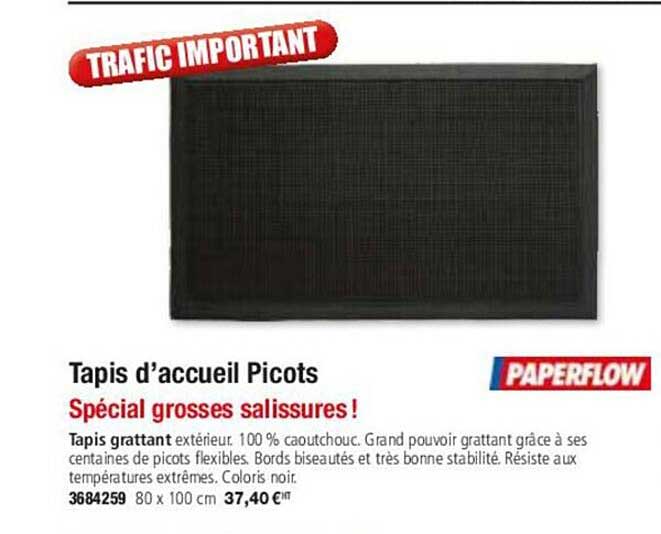paperflow tapis d'accueil picots