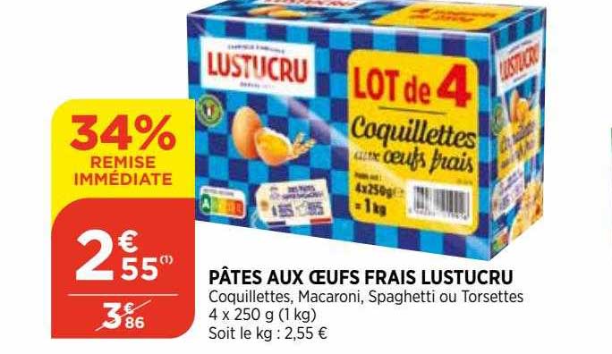 Pâtes Aux Oeufs Frais Lustucru