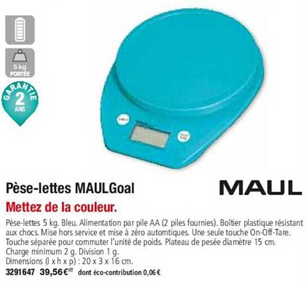 pèse-lettres maul goal