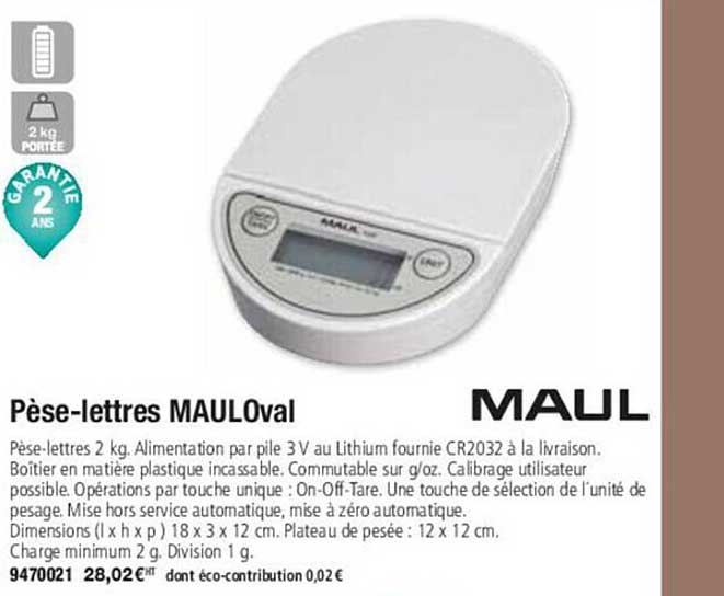 pèse-lettres maul oval