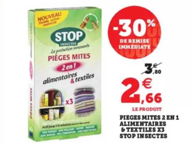 pièges mites 2 en 1 alimentaires & textiles x3 stop insectes -30% de remise immédiate