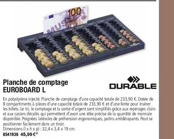 planche de comptage eurobord L durable