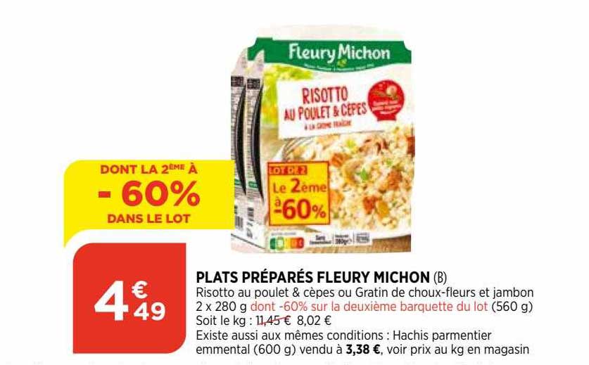 plats préparés fleury michon