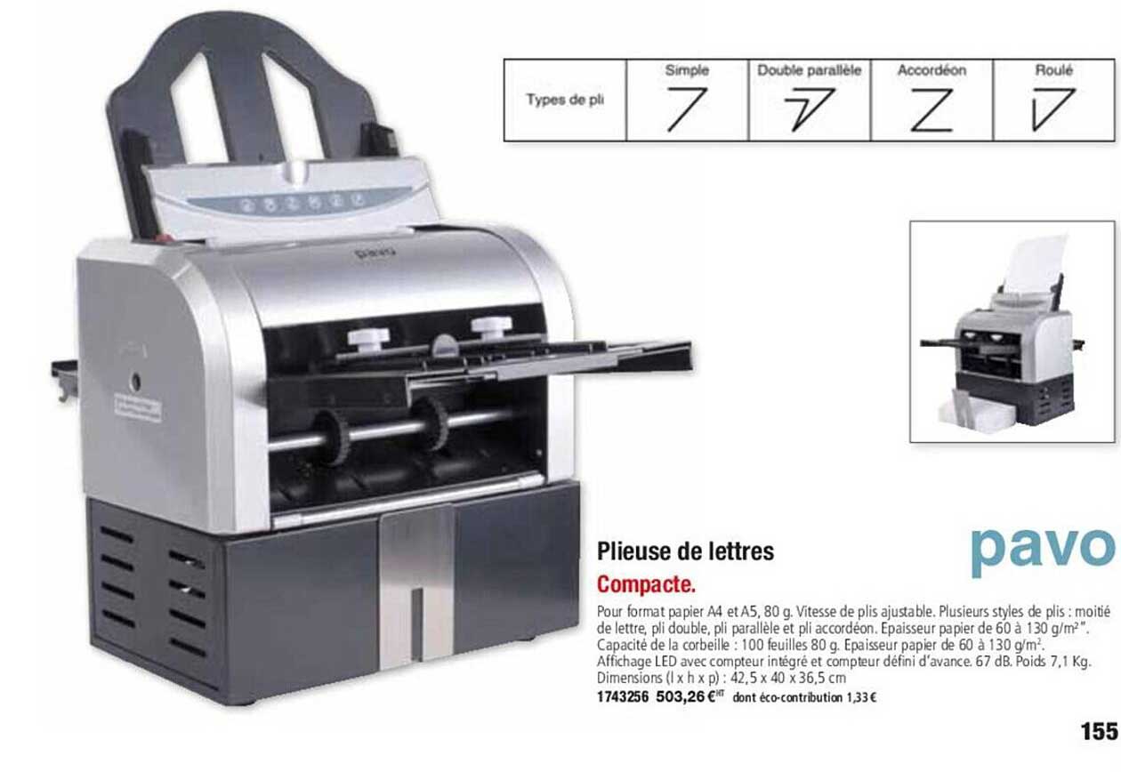 plieuse de lettres pavo