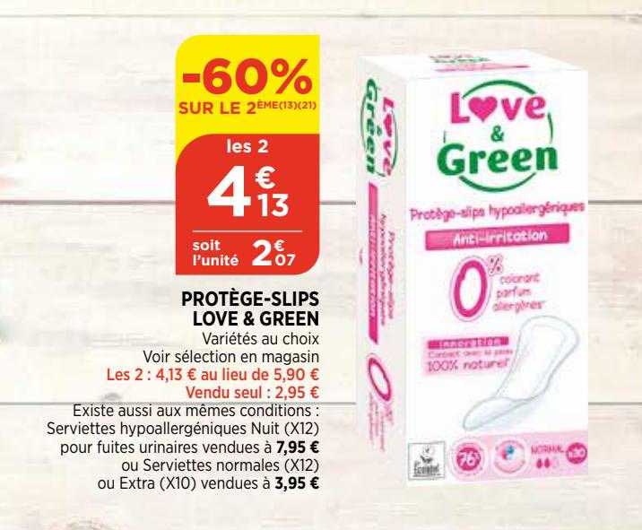 protège-slips love & green