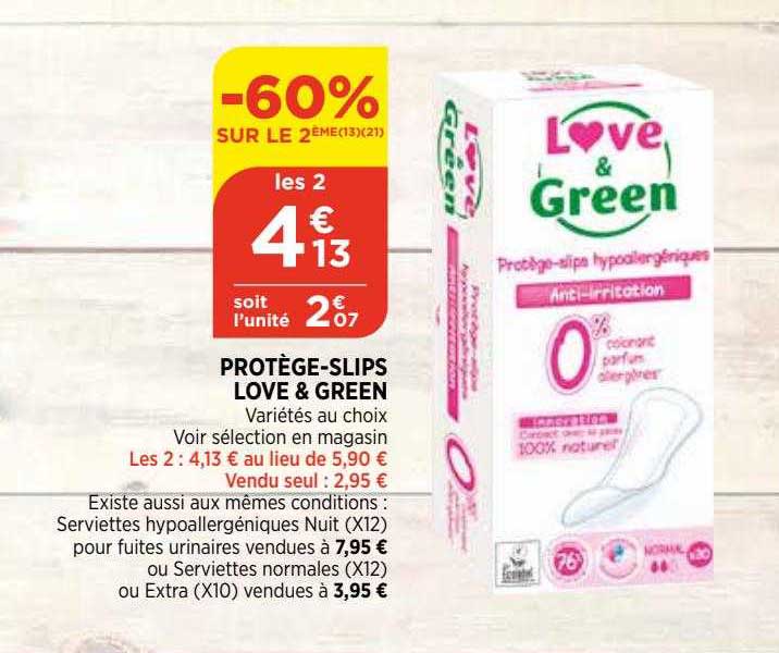 Protège-slips Love & Green