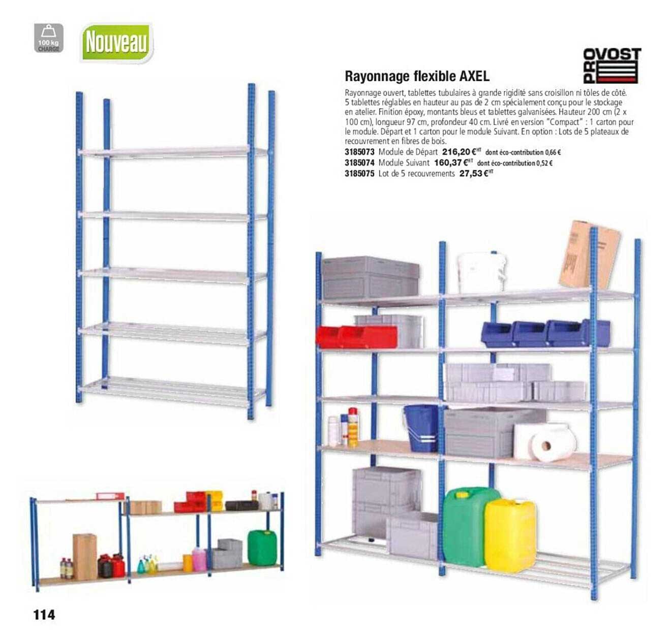 provost rayonnage flexible axel