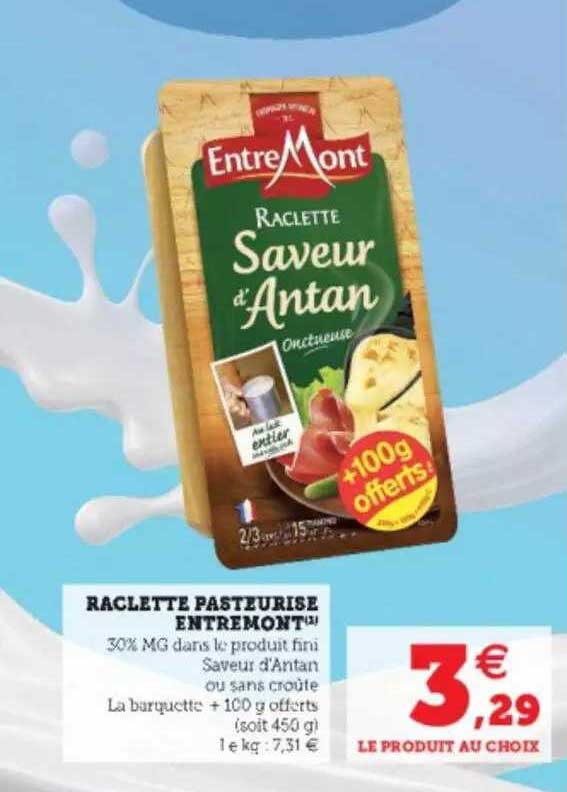 Raclette Pasteurisé Entremont