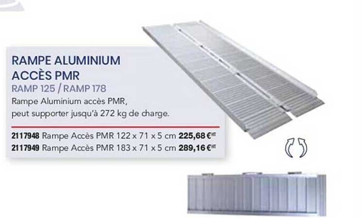 rampe aluminium accès pmr ramp 125 ou ramp 178