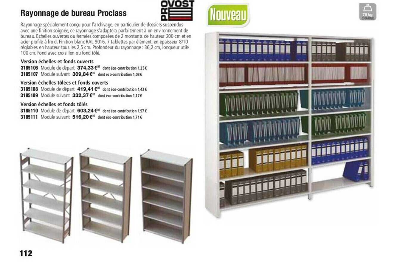 rayonnage de bureau proclass provost