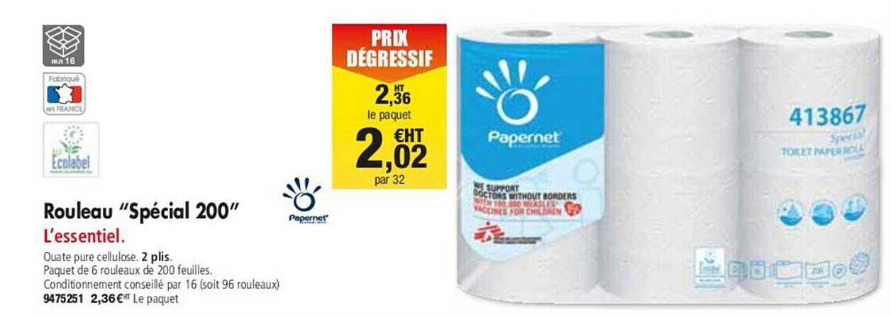 rouleau „spécial 200“ papernet