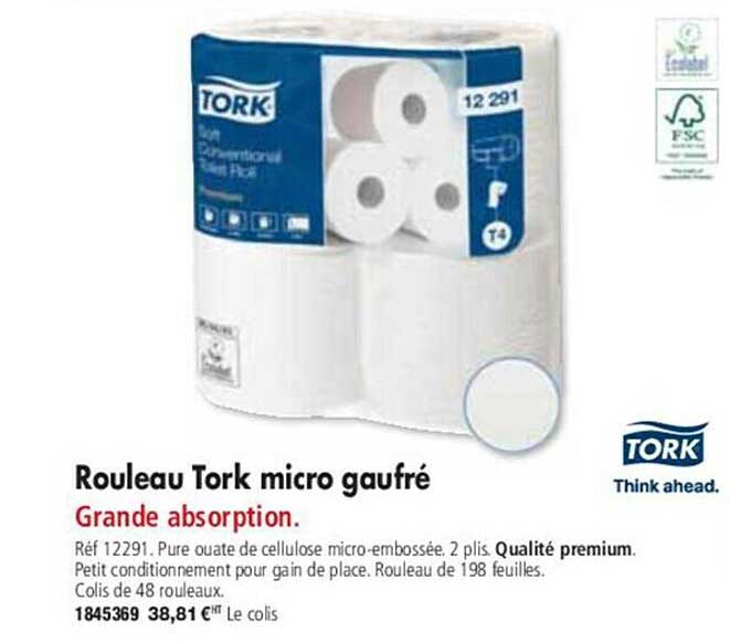 rouleau tork micro gaufré grande absorption