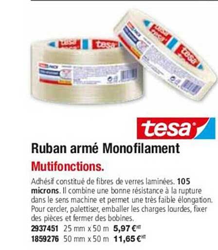 ruban armé monofilament tesa