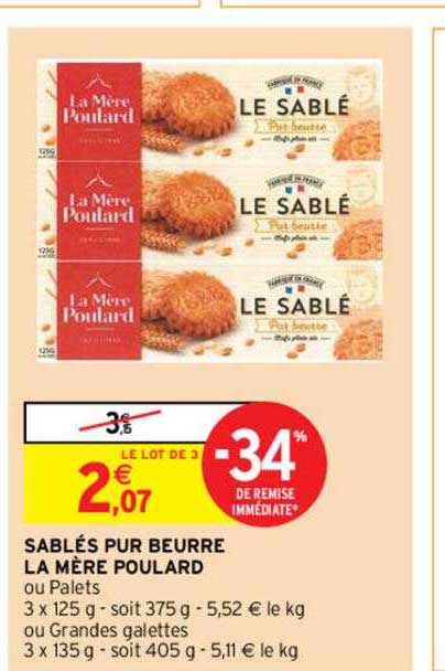 sablés pur beurre la mère poulard ou palets