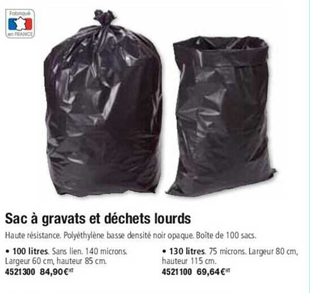 sac à gravats et déchets lourds