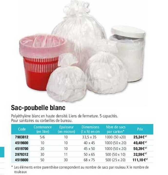 sac-poubelle blanc