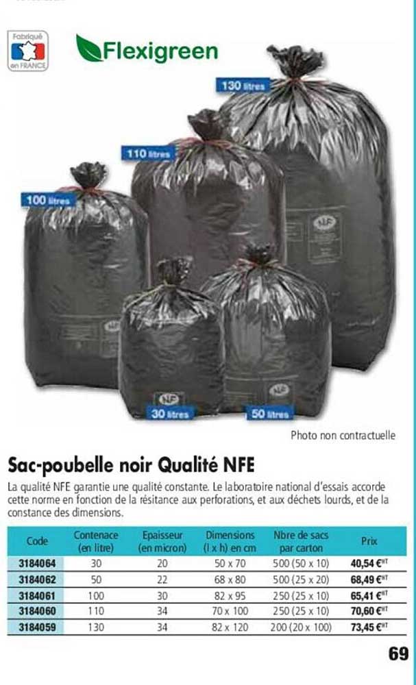 sac-poubelle noir qualité nfe