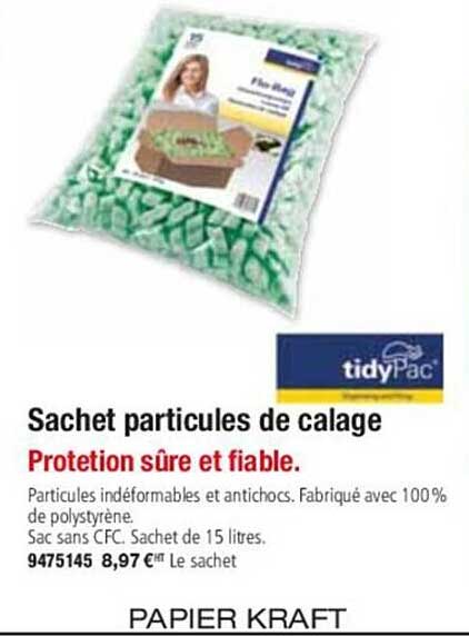 sachet particules de calage protection sûre et fiable tidypac