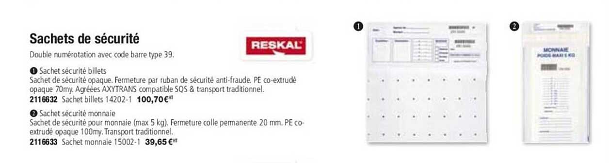 Sachets De Sécurité Reskal