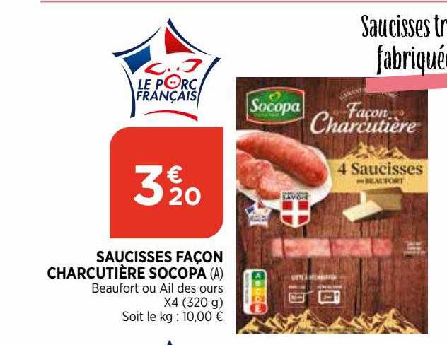 saucisses façon charcutières socopa