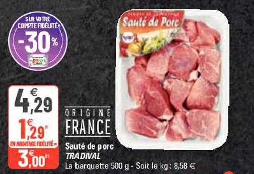 Sauté De Porc Tradival