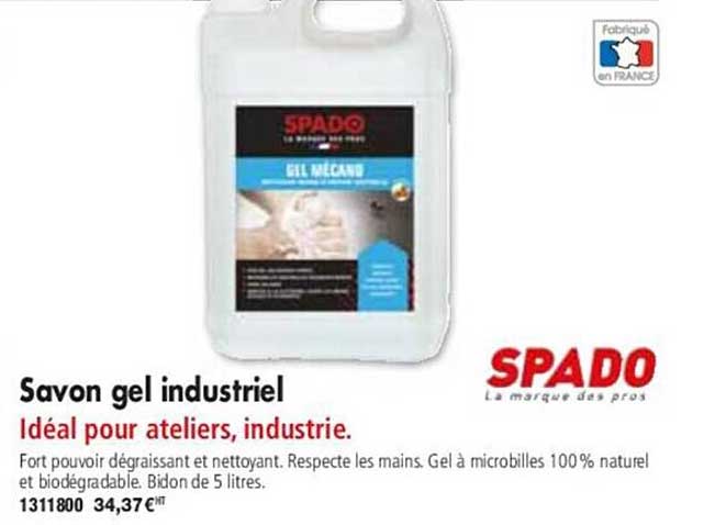 savon gel industriel spado