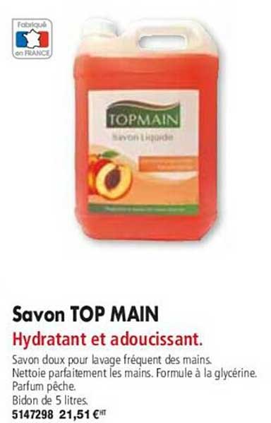 Savon Top Main Hydratant Et Adoucissant