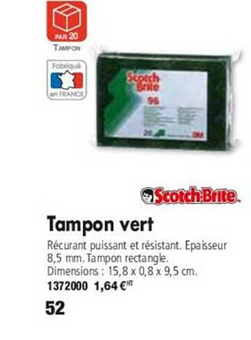 scotch-brite tampon vert