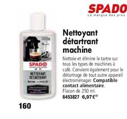 spado nettoyant détartrant machine